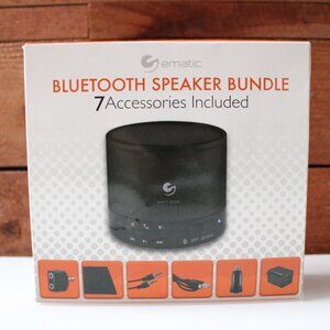 Ematic EP218 Bluetooth Speaker Bundle 7 Accessories Included iPhone / Android NW